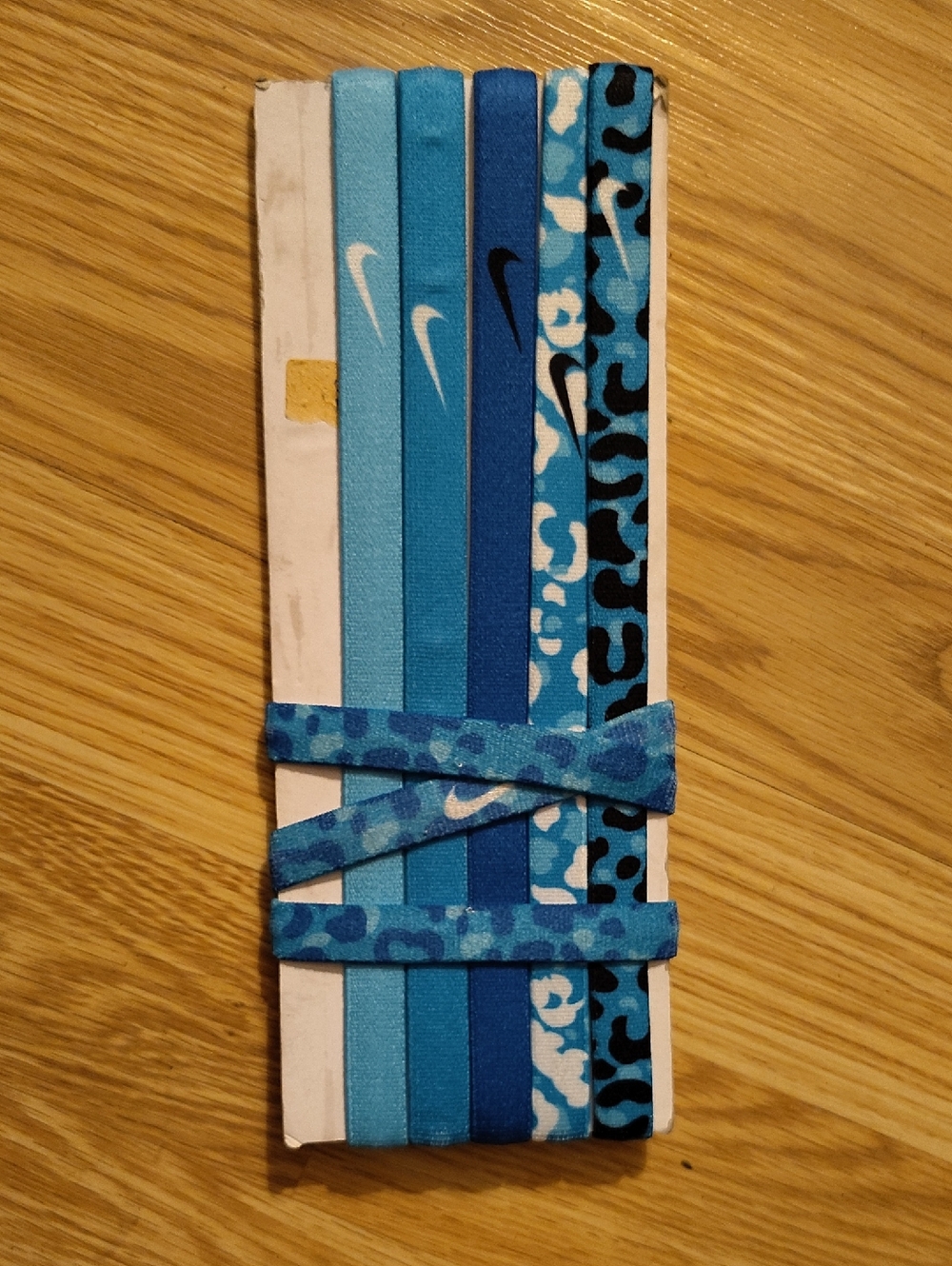 Nike Blue Printed & Solid Elastic Hair Tie Pack